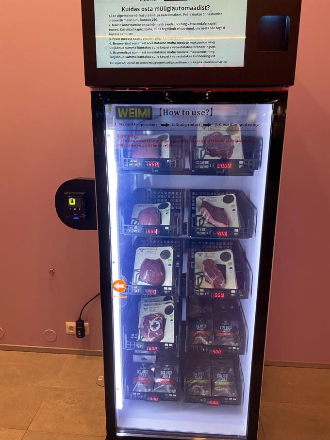 Smart Fridge Ice Cream Vending Machine -18℃ Freezer With Touch Screen Card Reader