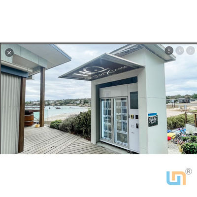 Wygodny automat do sprzedaży mrożonego mięsa z białymi naklejkami i czynnikiem chłodniczym R290