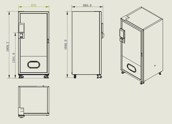 10-calowy automat do sprzedaży przekąsek z ekranem dotykowym i podwójnymi drzwiami ze szkła hartowanego