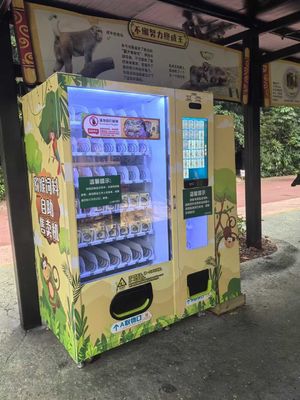 Wygodna maszyna do sprzedaży paszy dla zwierząt z ramy metalowej, o dużej pojemności i niezawodnym uzupełnianiu