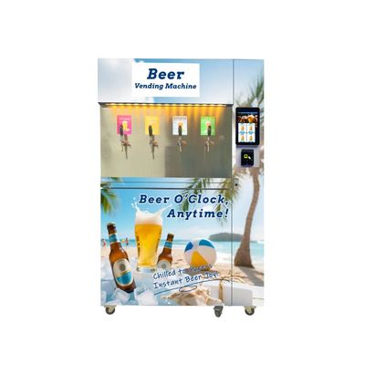 Samoobsługowy automat sprzedający świeże zimne piwo 5-8 ℃ z 4 opcjami piwa dla barów, kawiarni