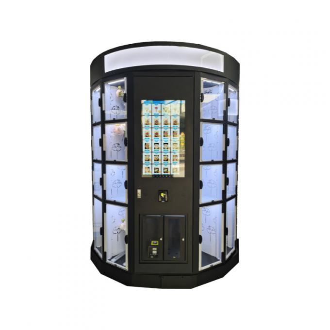 Daily Flower Vending Machine with Customized Light Box Logo 15℃ Perfect for Fresh Flowers Bouquets