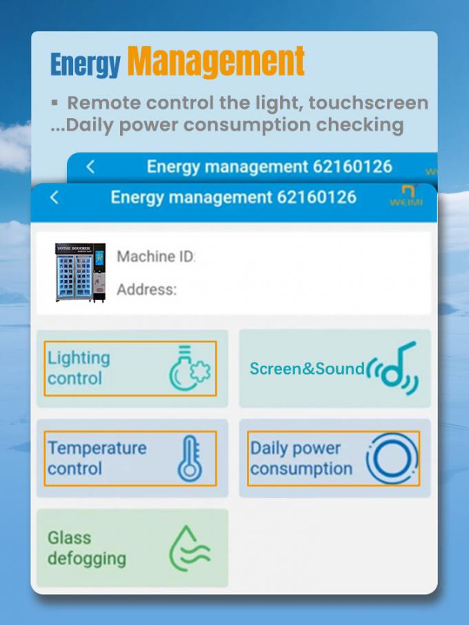 Frozen Locker Vending Machine With Efficient R290 Refrigerant -22℃~20℃ For Selling Frozen Meats And Seafood